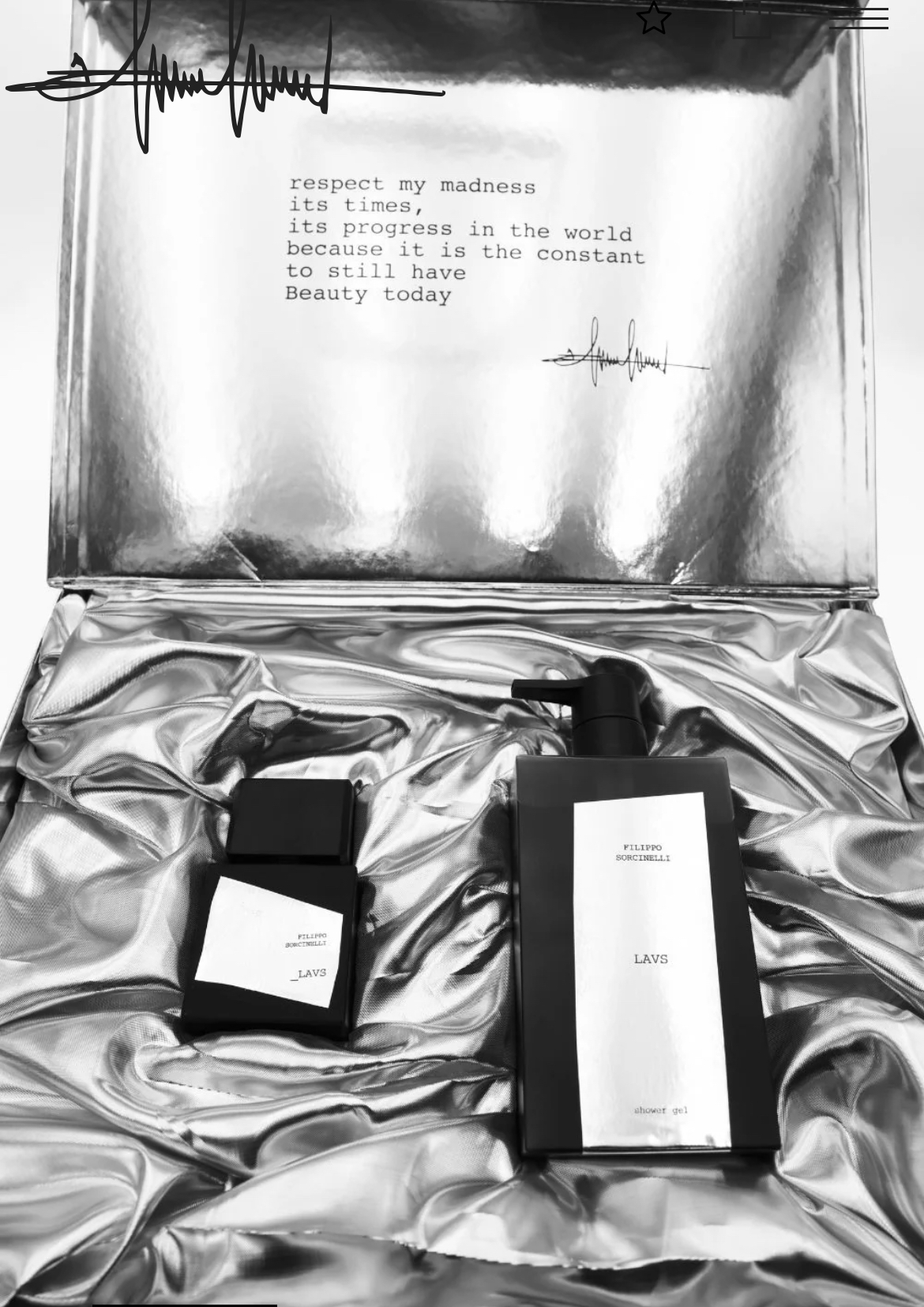 FILIPPO SORCINELLI COMBO 1 / CHRISTMAS EDITION LAVS EXTRAIT DE PARFUM 50ML + LAVS SHOWER-GEL 500ML
