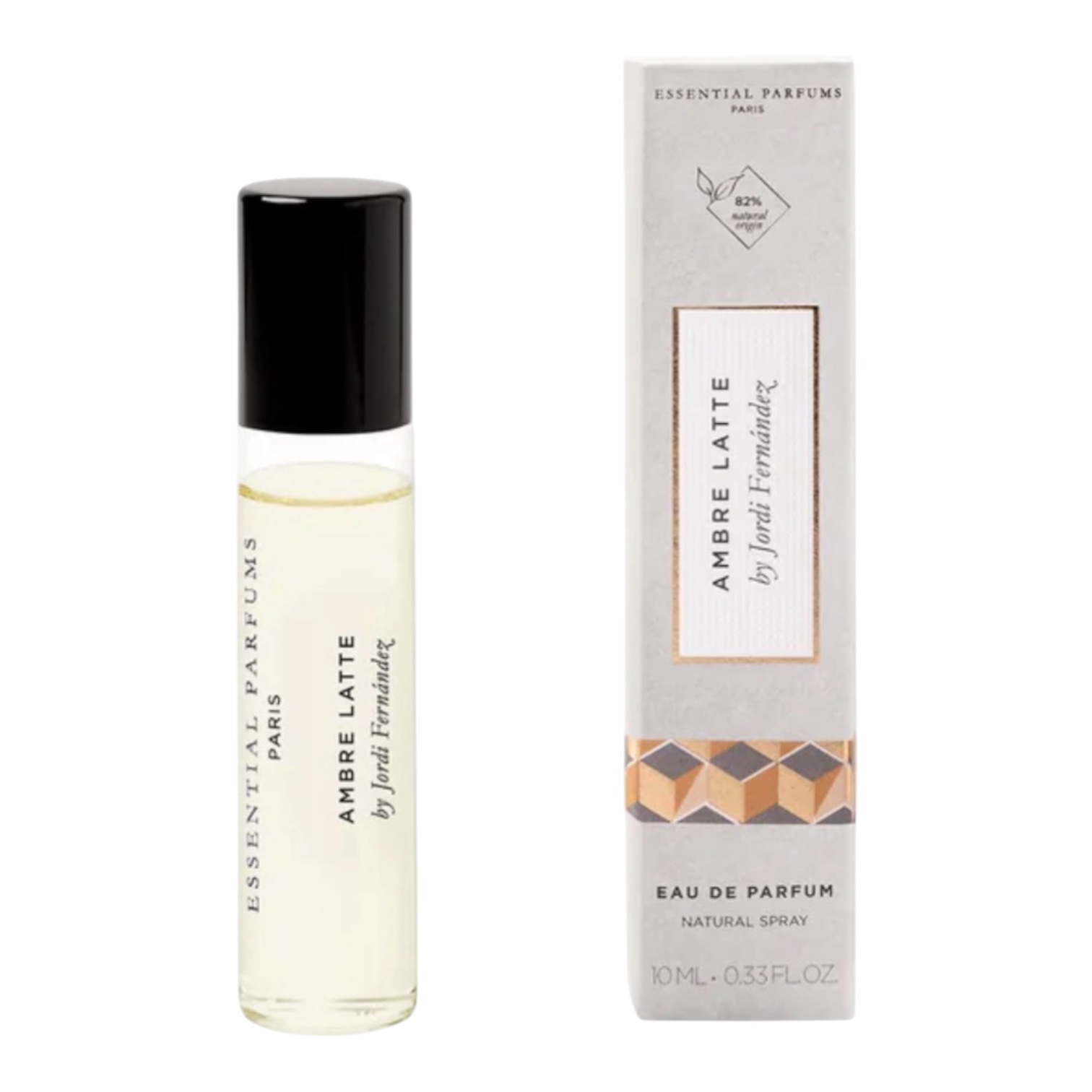ESSENTIAL PARFUMS AMBRE LATTE by Jordi Fernandez TRAVEL SIZE 10ML SPRAY EAU DE PARFUM